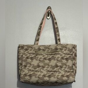 Joy Susan Camouflage Tote Bag with Pink Accents